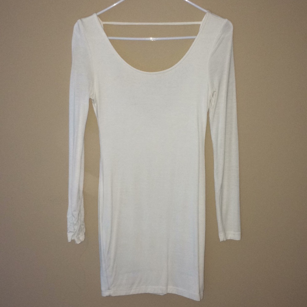 Long sleeve white dress